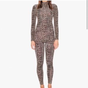 American Apparel Leopard Catsuit - L